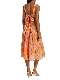 Coco Abstract Cotton Midi-Dress