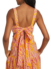 Coco Abstract Cotton Midi-Dress