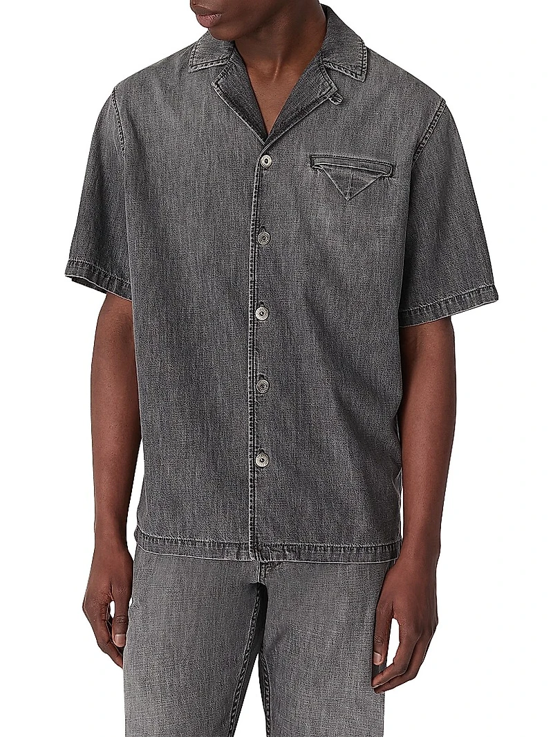Denim Short-Sleeve Shirt