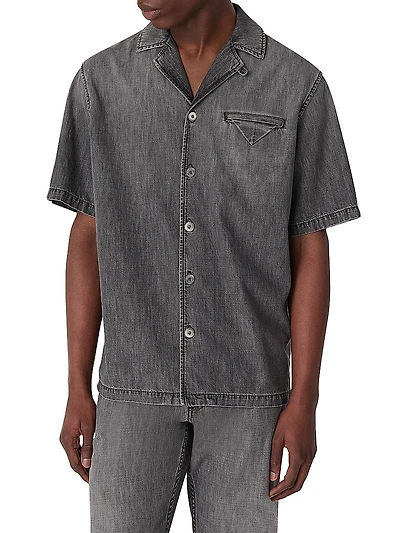 Denim Short-Sleeve Shirt
