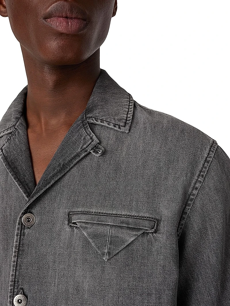 Denim Short-Sleeve Shirt