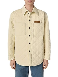 Quilted Cotton-Blend Shirt Jacket