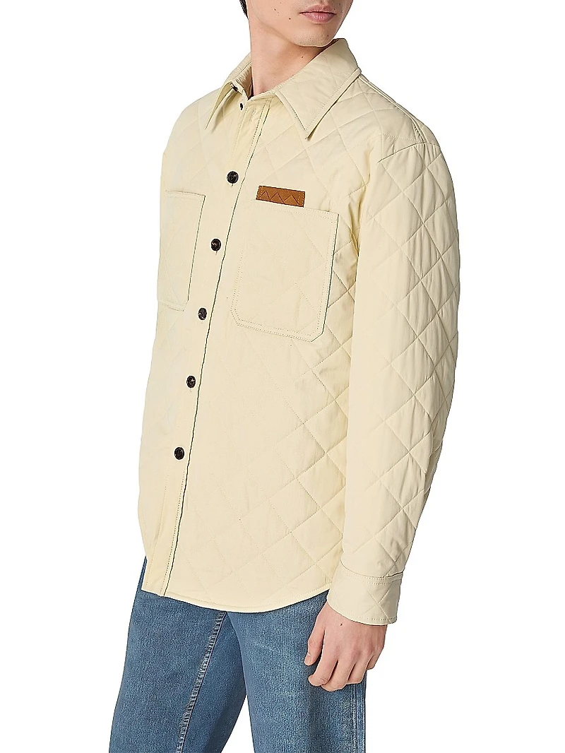 Quilted Cotton-Blend Shirt Jacket
