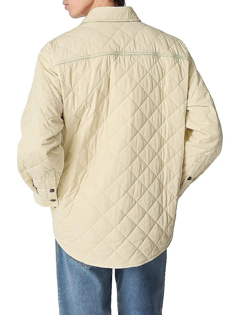 Quilted Cotton-Blend Shirt Jacket