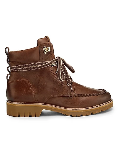 Cameron Lace-Up Leather Ankle Boots