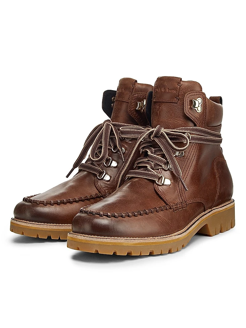 Cameron Lace-Up Leather Ankle Boots