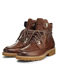 Cameron Lace-Up Leather Ankle Boots