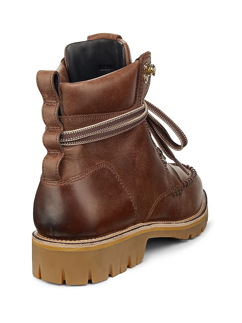 Cameron Lace-Up Leather Ankle Boots