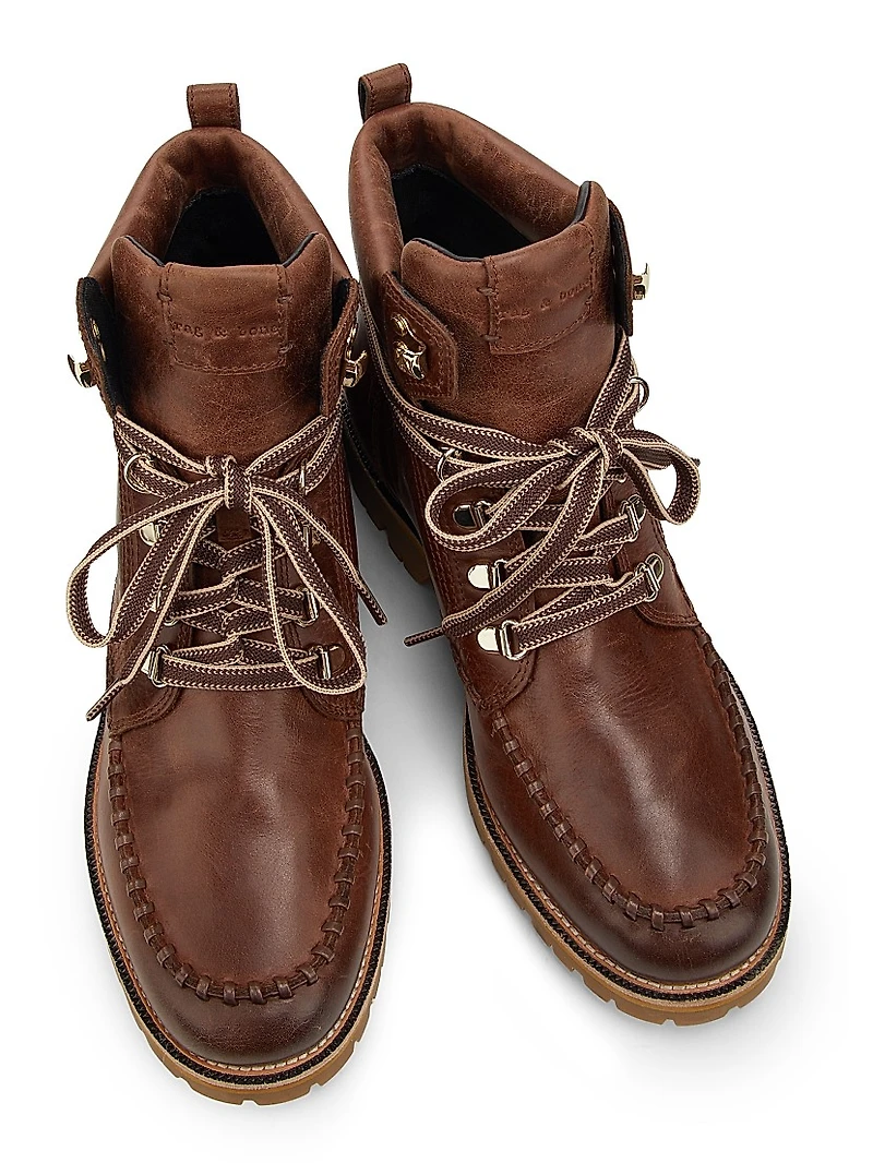 Cameron Lace-Up Leather Ankle Boots