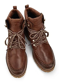 Cameron Lace-Up Leather Ankle Boots