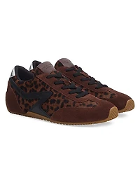 Retro Runner Slim Ultra Suede & Calf Hair Sneakers