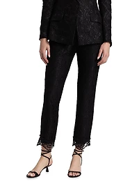 Brett Lace Straight-Leg Pants