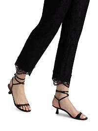 Brett Lace Straight-Leg Pants