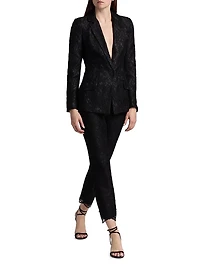 Brett Lace Straight-Leg Pants