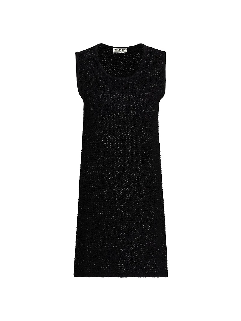 Bilok Metallic Tweed A-Line Minidress