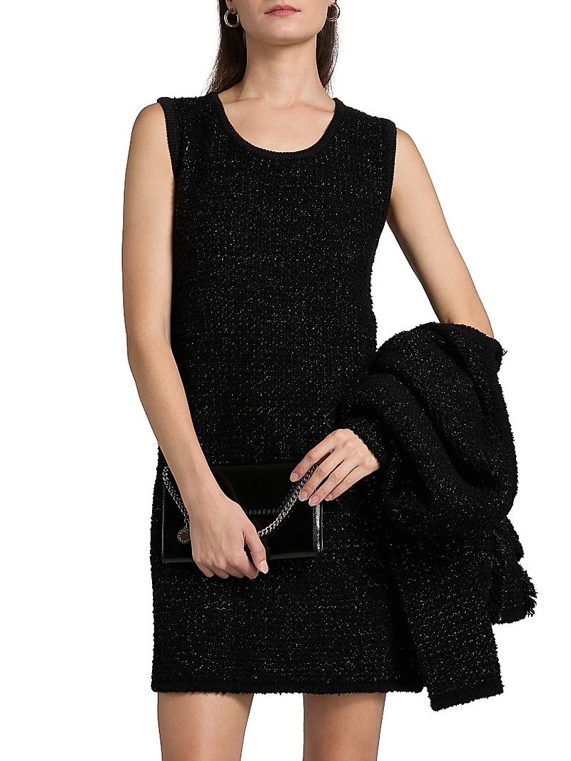 Bilok Metallic Tweed A-Line Minidress