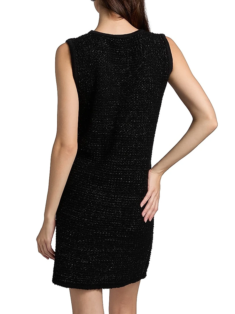Bilok Metallic Tweed A-Line Minidress