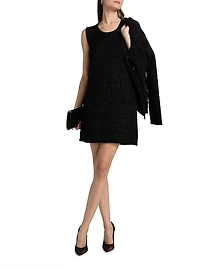 Bilok Metallic Tweed A-Line Minidress