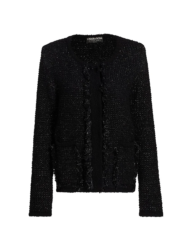Borant Metallic Tweed Cardigan