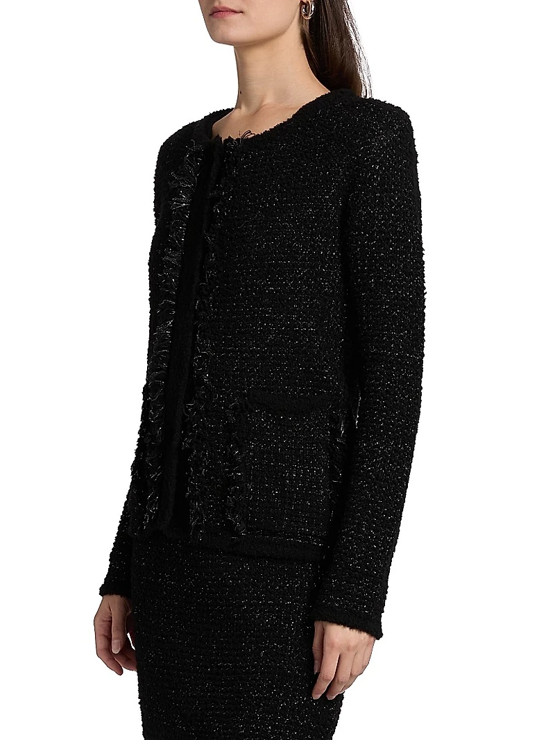 Borant Metallic Tweed Cardigan