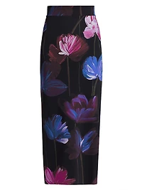 Luminette Floral Midi Pencil Skirt