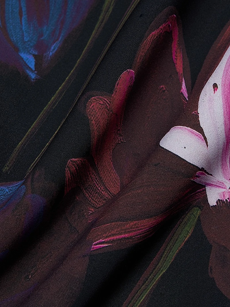 Luminette Floral Midi Pencil Skirt