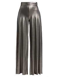 Skyla Splendid Metallic Wide-Leg Pants