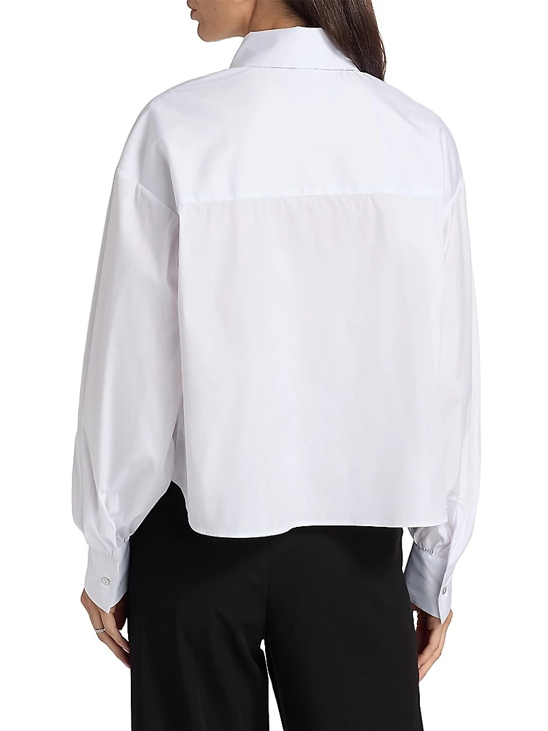 Crystal-Embellished Cotton-Blend Shirt