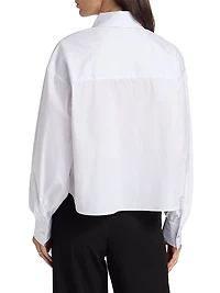 Crystal-Embellished Cotton-Blend Shirt