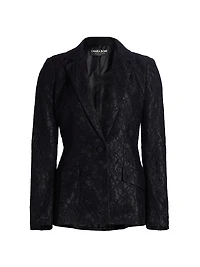 Mosi Lace Single-Breasted Blazer