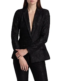 Mosi Lace Single-Breasted Blazer