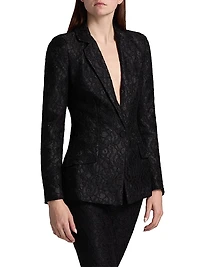 Mosi Lace Single-Breasted Blazer