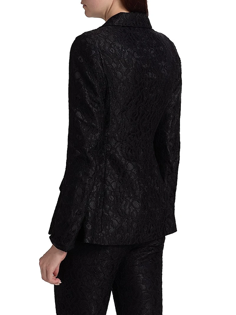 Mosi Lace Single-Breasted Blazer