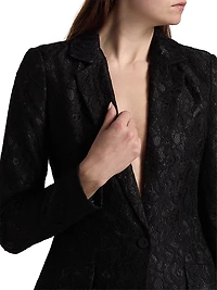 Mosi Lace Single-Breasted Blazer