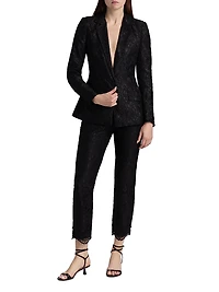 Mosi Lace Single-Breasted Blazer