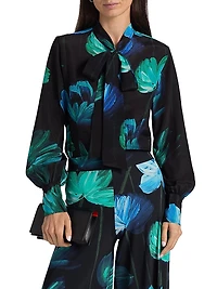 Reni Silk Printed Chiffon Blouse