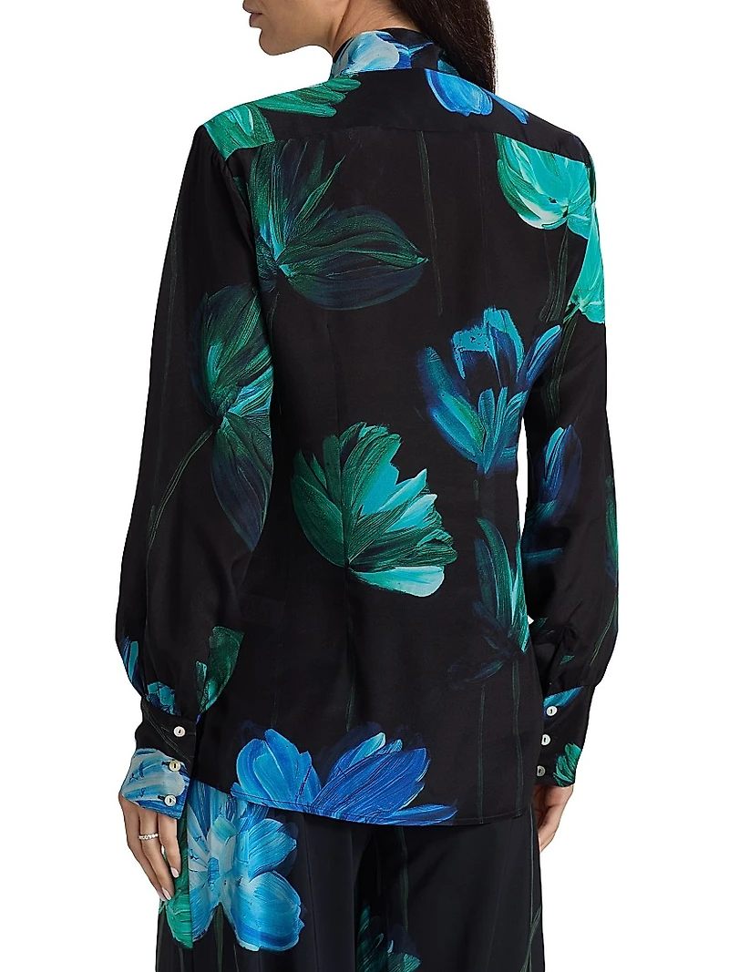Reni Silk Printed Chiffon Blouse