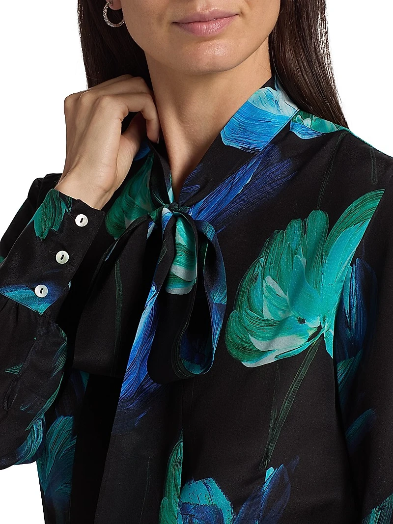 Reni Silk Printed Chiffon Blouse