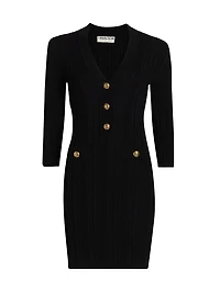 Nuj Pepper Rib-Knit Minidress