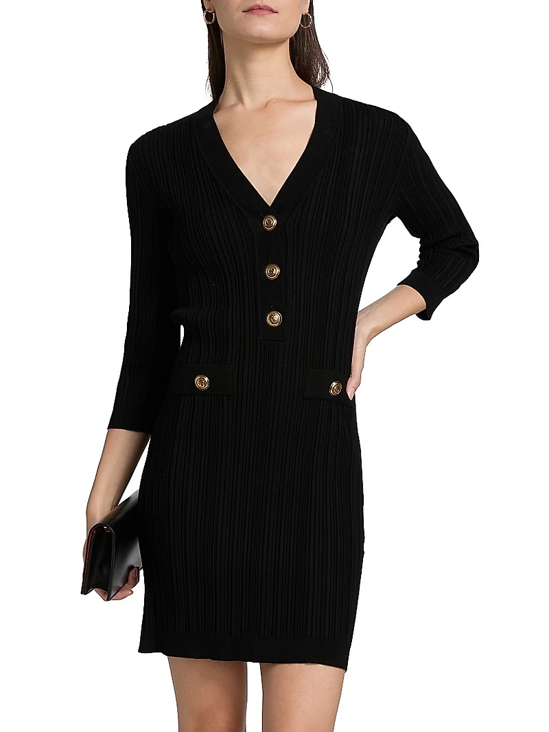 Nuj Pepper Rib-Knit Minidress