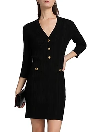 Nuj Pepper Rib-Knit Minidress