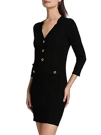 Nuj Pepper Rib-Knit Minidress