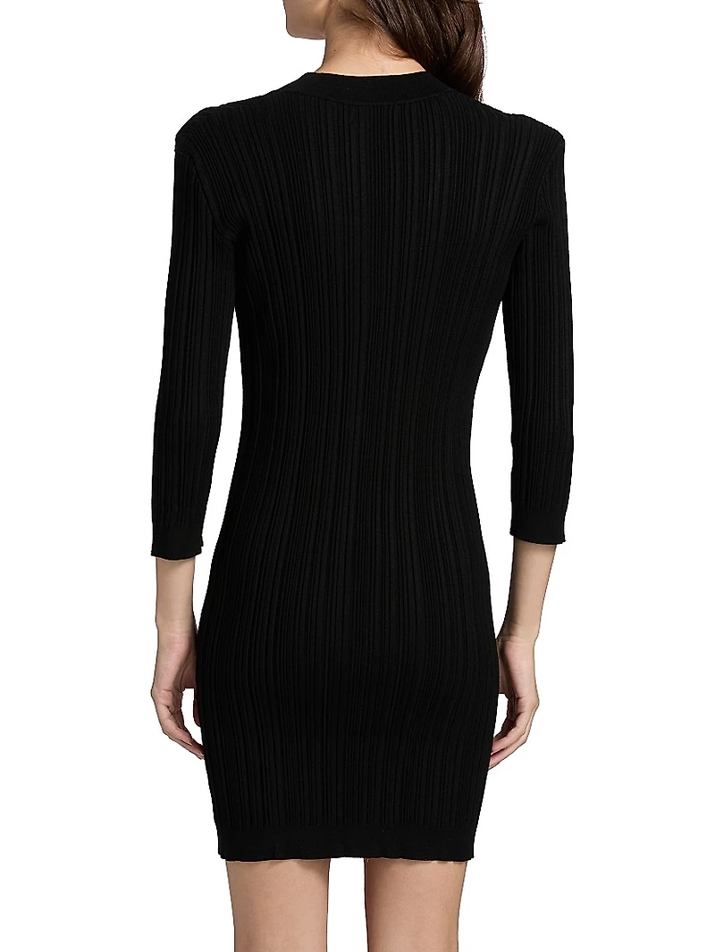 Nuj Pepper Rib-Knit Minidress