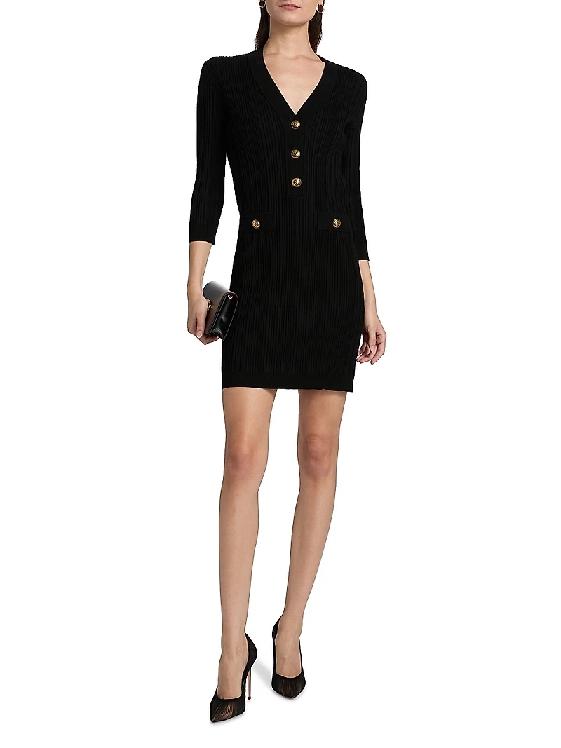 Nuj Pepper Rib-Knit Minidress