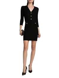 Nuj Pepper Rib-Knit Minidress