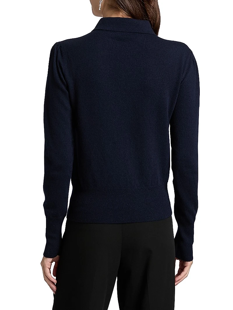 Tem Rhinestone-Collar Sweater Top