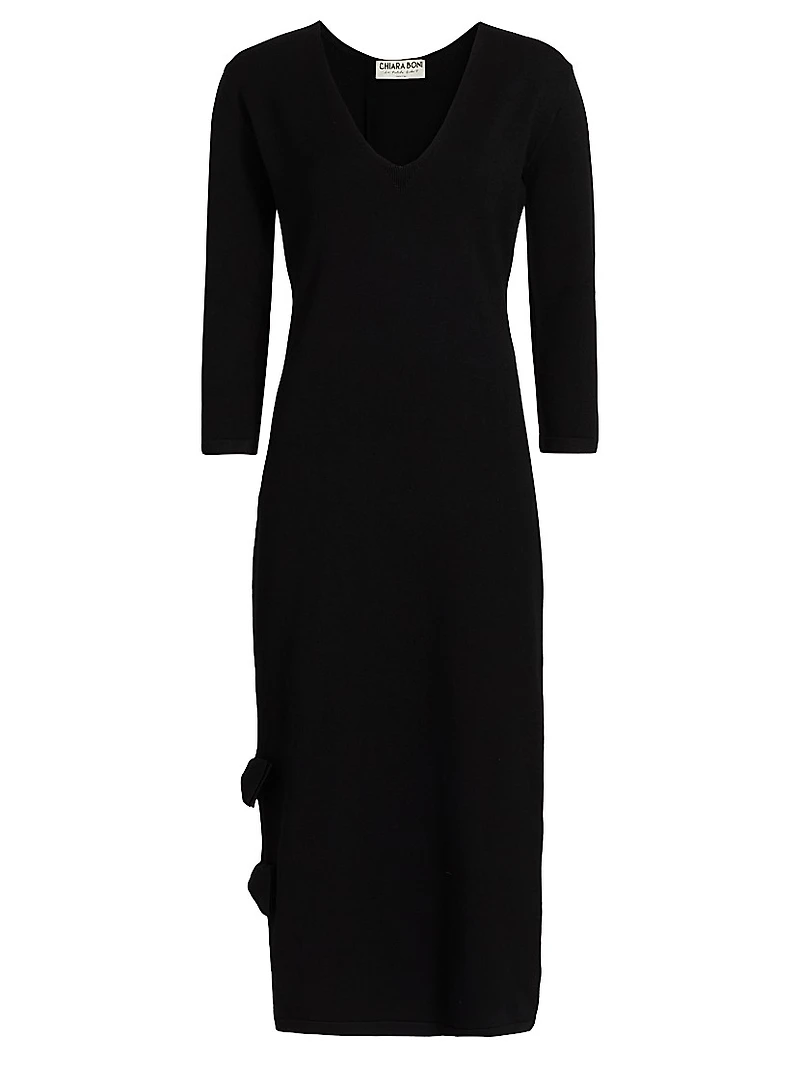 Dillak Pepper V-Neck Knit Dress