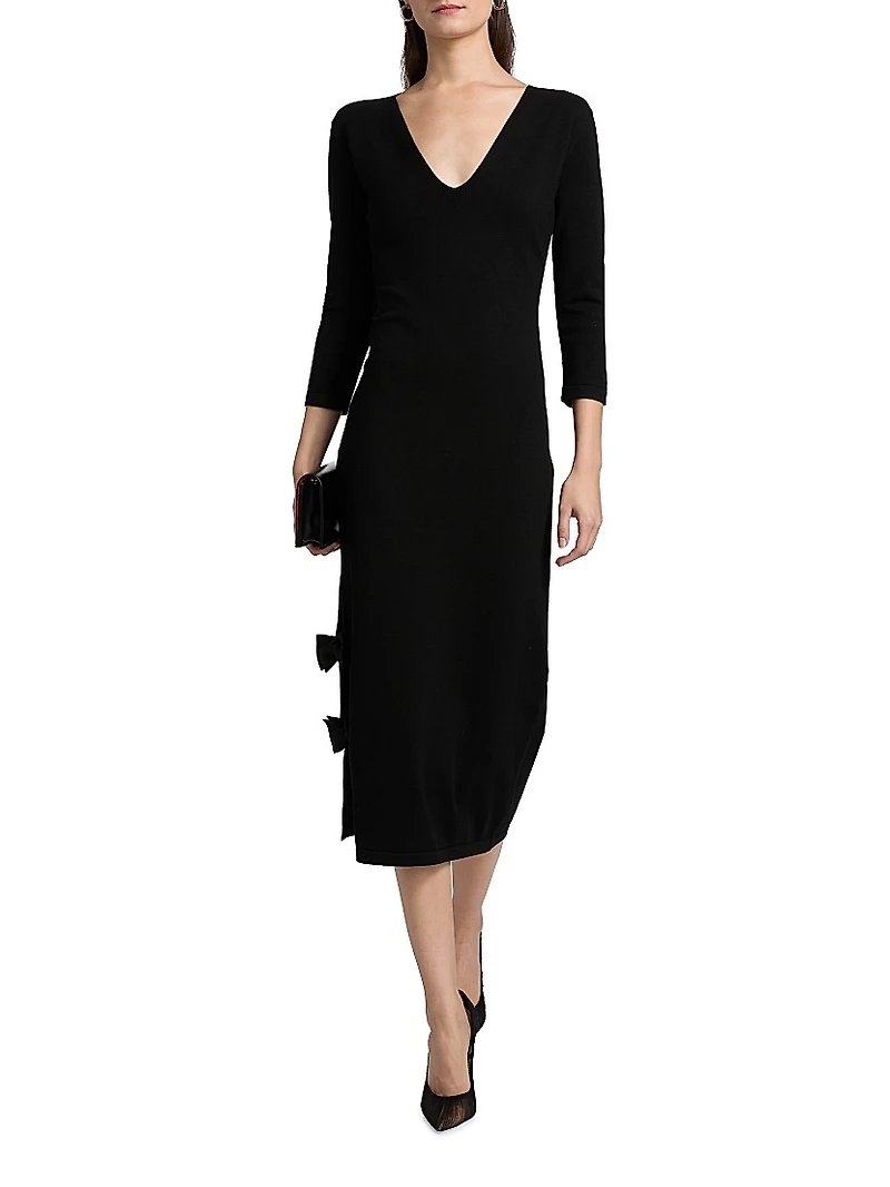 Dillak Pepper V-Neck Knit Dress