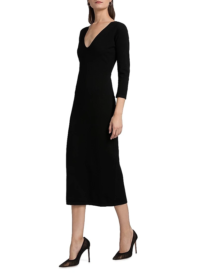 Dillak Pepper V-Neck Knit Dress