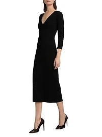 Dillak Pepper V-Neck Knit Dress